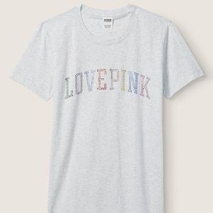 NWT VS PINK OVERSIZED TEE SHIRT WITH BLING